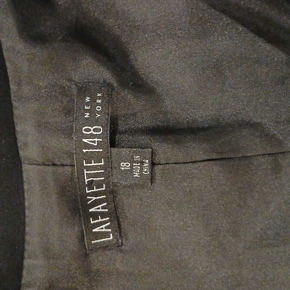 Lafayette 148 New York Black Blazer Business Work Size 18 Plus Wool - Picture 4 of 8